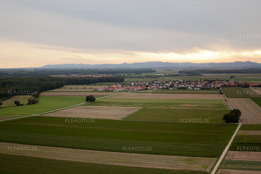 Luftbild: Fleder zwischen Hatzenbühl nach Hayna im Ortsteil Hayna in Herxheim im Bundesland Rheinland-Pfalz in Deutschland. Foto: IMG_32829.jpg vom 02.09.2010 durch Werner Riehm/FLY-FOTO.de