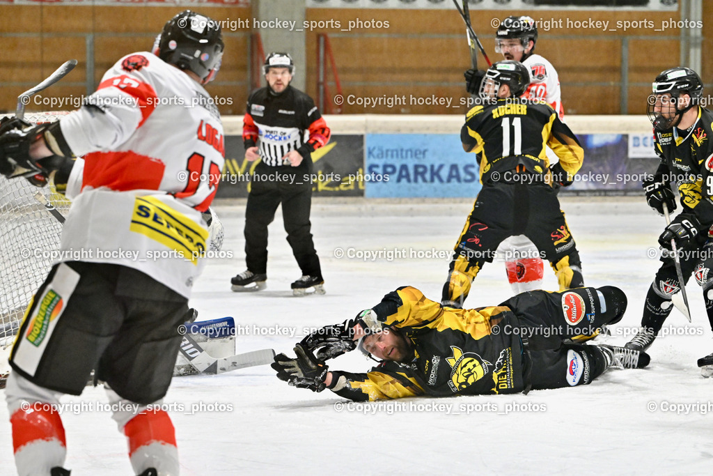 EC MET PHOTOVOLTAIK HORNETS SPITTAL vs. EV ZELTWEG MURTAL LIONS | #38 Zorec Marco EC Hornets Spittal, #11 Kucher Florian EC Hornets Spittal, #96 Peharz Joshua EC Hornets Spittal, #40 Forcher Andreas EV ZELTWEG MURTAL LIONS, EC MET PHOTOVOLTAIK HORNETS SPITTAL vs. EV ZELTWEG MURTAL LIONS, EC MET PHOTOVOLTAIK HORNETS SPITTAL vs. EV ZELTWEG MURTAL LIONS am 08.02.2026 in Spittal an der Drau (Eissportzentrum Spittal), Austria, (Photo by Bernd Stefan)