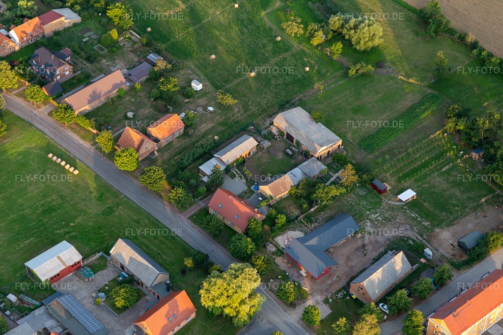 Luftbild: bonUM gustUM Regionalladen in Flieth-Stegelitz im Bundesland Brandenburg in Deutschland. Foto: IMG_116307.jpg vom 17.07.2019 durch Werner Riehm/FLY-FOTO.de – Regionalladen Flieth