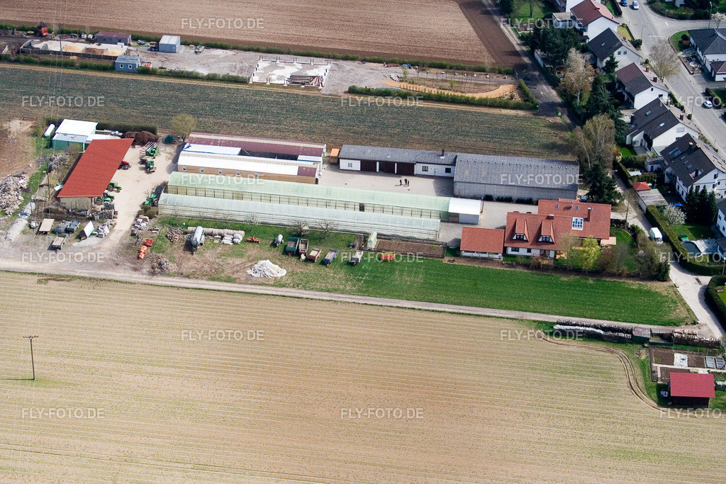 Biohof Kugelmann | Luftbild: Biohof Kugelmann in Kandel im Bundesland Rheinland-Pfalz in Deutschland. Foto: IMG_10301.jpg vom 08.04.2008 durch Werner Riehm/FLY-FOTO.de - Realisiert mit Pictrs.com
