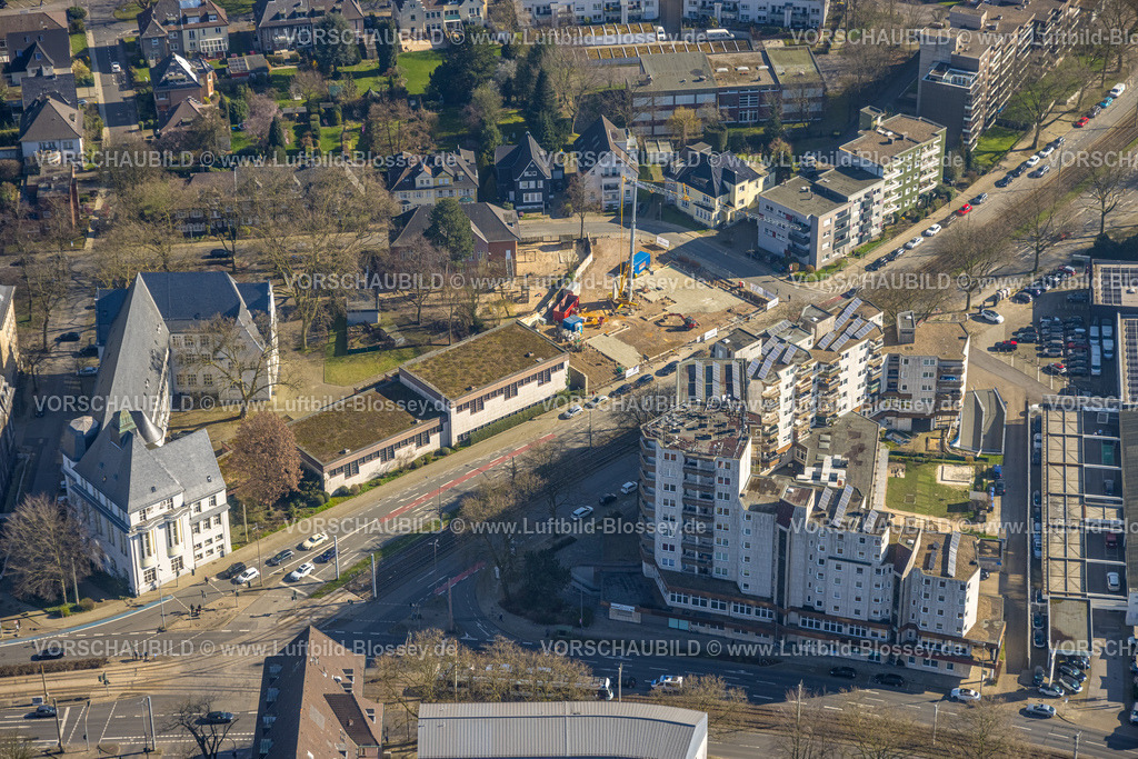 Gelsenkirchen240300261 | Luftbild, Baustelle für Wohngebäude an der Cranger Straße Ecke Urnenfeldstraße, ehemals Kult-Gasthaus Seifen, Buer, Gelsenkirchen, Ruhrgebiet, Nordrhein-Westfalen, Deutschland