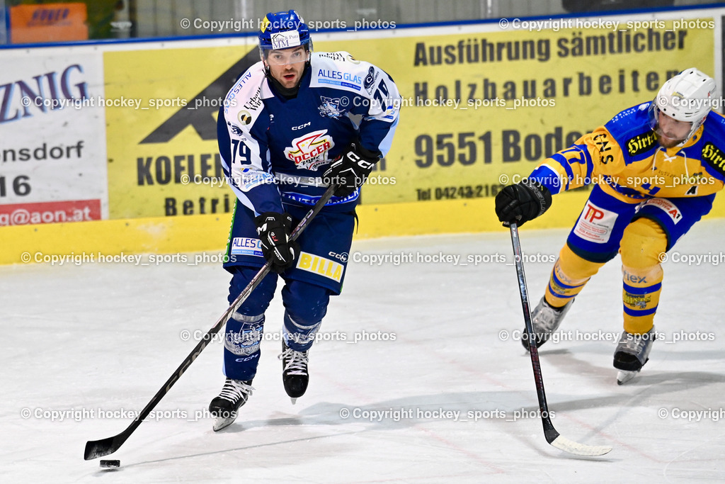 ESC SOCCERZONE STEINDORF vs. 1. EHC ALTHOFEN | #79 Petrik Benjamin ESC Steindorf, #77 Waldner Philipp 1. EHC ALTHOFEN, ESC SOCCERZONE STEINDORF vs. 1. EHC ALTHOFEN, ESC SOCCERZONE STEINDORF vs. 1. EHC ALTHOFEN am 28.02.2025 in Steindorf (Ossiachersee Halle), Austria, (Photo by Bernd Stefan)