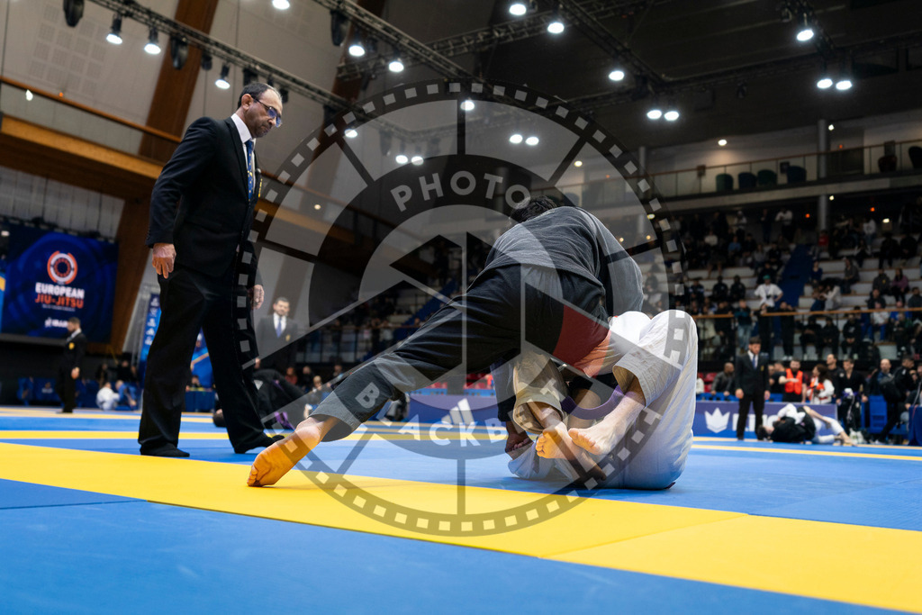 20240123PBB00361 | Fighters compete during the second day of the IBJJF European Championship in Paris, France, on January 23, 2024.