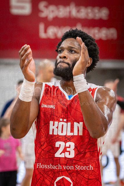 Barmer 2. Basketball Bundesliga ProA: Bayer Giants Leverkusen vs. RheinStars Koeln, 04.04.26 | Leverkusen, 04.04.26 - Michael Jordan Miller (RheinStars Köln, 23) während des Spiels der Barmer 2. Basketball Bundesliga ProA: Bayer Giants Leverkusen vs. RheinStars Koeln in der Ostermann Arena in Leverkusen.