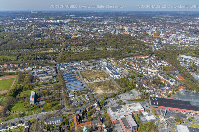 Gelsenkirchen220402672 | Luftbild, X-Trans GmbH Garagenpark und Mezken GmbH mit Solardach, Zechenstraße, Rotthausen, Gelsenkirchen, Ruhrgebiet, Nordrhein-Westfalen, Deutschland