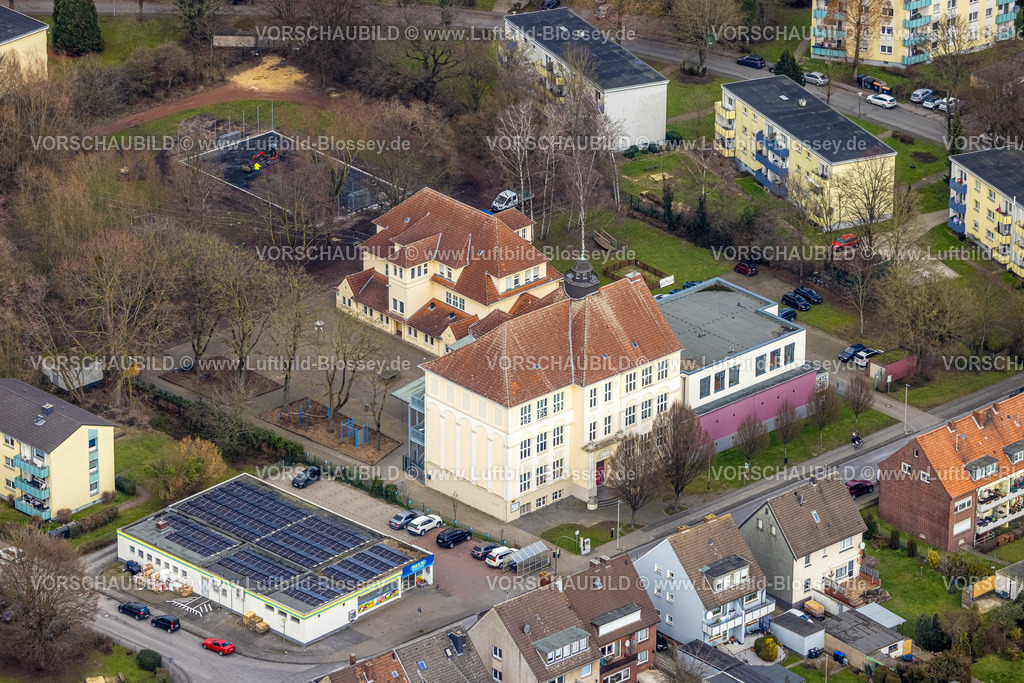 Hamm230215128 | Luftbild, Ludgerischule, Mix Markt, Stadtbezirk Heessen, Hamm, Ruhrgebiet, Nordrhein-Westfalen, Deutschland