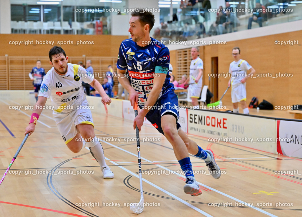 VSV Unihockey vs. IC Graz 17.12.2022 | #45 David Drescher, #5 Michael Kanduth