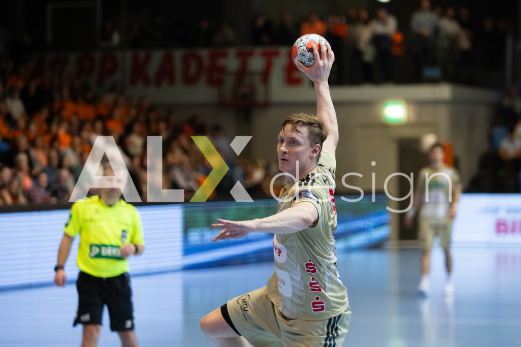 Handball I Herren I Saison 2025-2026 I EHF EUROPEAN LEAGUE 2025/26 | Men I Main Round I 2. Spieltag I Kadetten Schaffhausen - TSV Hannover-Burgdorf I 24.02.2026 | 17 August Baskar Pedersen (NO) (TSV Hannover-Burgdorf) – Flügel links - Realisiert mit Pictrs.com