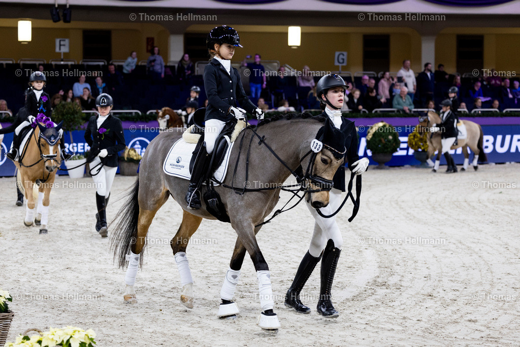 TH_Führzügel Wettbewerb_ Nürnberger_ 133-BROENNER Tilda Margret (GER)_ Arts Deileila_12807 | Führzügel Wettbewerb, Nürnberger, 133BROENNER Tilda Margret (GER), Arts Deileila beim Festhallen Reitturnier Frankfurt 2023 am 15.12.23 in Frankfurt, Festhalle