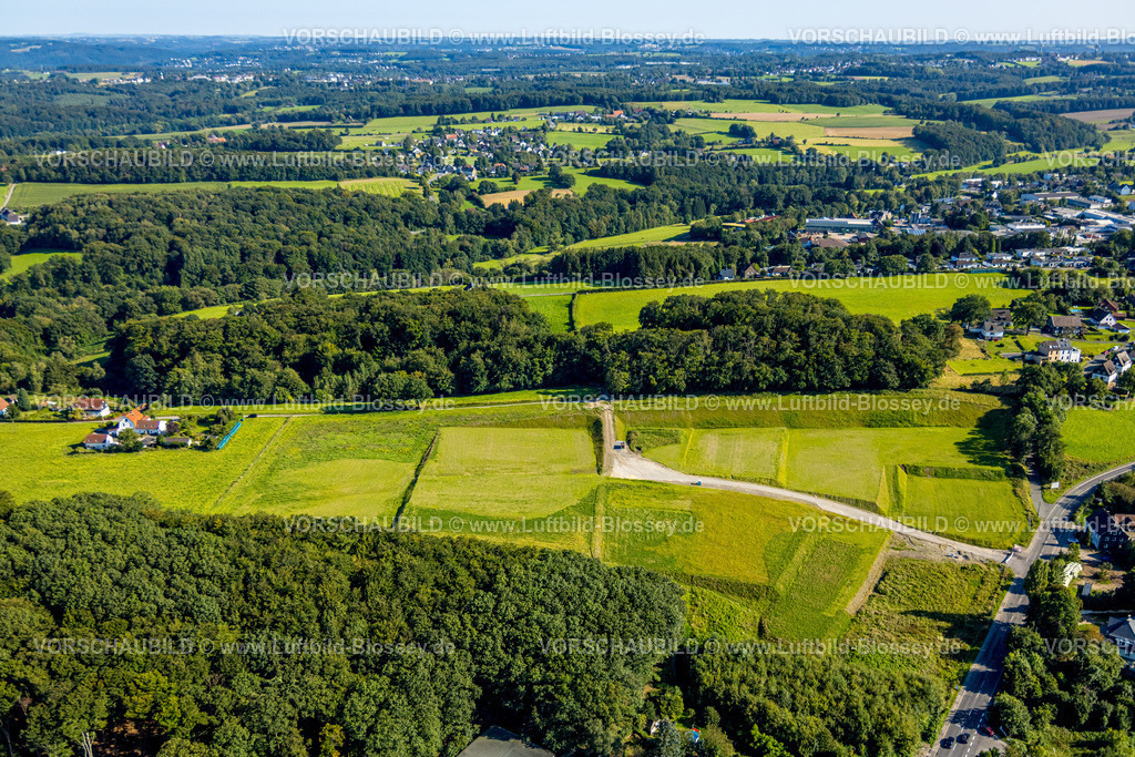 Sprockhoevel240811070 | Luftbild, waldige Wiesen und Felder an der Wuppertaler Straße, Sprockhövel, Ruhrgebiet, Nordrhein-Westfalen, Deutschland