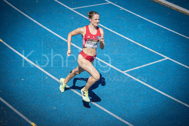 Juniorengala 2026; Mannheim, 13.06.2026 | MANNHEIM, GERMANY - JUNE 13, 2026 :  Line Schroeder (GER/Hamburger SV) competing in the women’s U20 400m during the Juniorengala 2026 at Michael-Hoffmann-Stadion on June 13, 2026 in Mannheim, Germany.