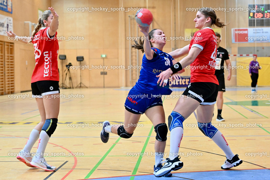 SC Ferlach vs. WAT Atzgersdorf | #33 FEHRINGER Lilly WAT Atzgersdorf, #30 Lena Ljubic SC Ferlach Damen, #44 KOLUNDZIC Tina WAT Atzgersdorf, SC Ferlach vs. WAT Atzgersdorf, SC Ferlach vs. WAT Atzgersdorf am 12.05.2024 in Ferlach (Ballspielhalle Ferlach), Austria, (Photo by Bernd Stefan)