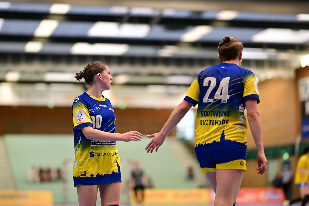 Handball I Juniorinnen I Saison 2024-2025 I Deutsche Meisterschaft I Viertelfinale I Buxtehuder SV - HC Leipzig | Der Sportfotograf. - Realisiert mit Pictrs.com