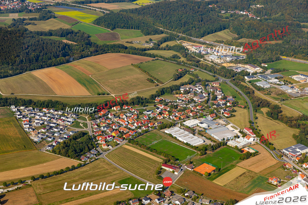 Die Luftbildaufnahme meilenhofen -  wurde 2020 mittels Flugzeug (keine Drohne) erstellt. Perfekte Schärfe und Druck- Ergebnisse- Garantiert!