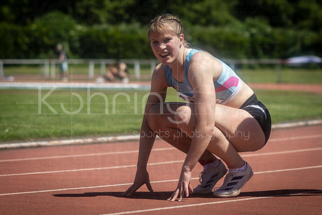 B&amp;S Kurpfalz Gala; Weinheim, 23.05.2026 | WEINHEIM, GERMANY - MAY 24: Talea Prepens (GER/TV Cloppenburg) after the 100m during the B&amp;S Kurpfalz Gala am 23.05.2026 at the  Sepp-Herberger-Stadium in Weinheim (Baden-Wuerttemberg / Germany).