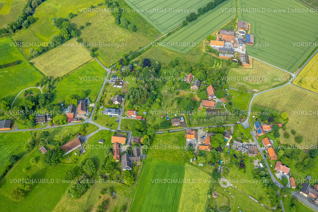 Hamm220602165 | Luftbild, Wiesen und Felder Ortsteil  Vöckinghausen und Autobahn A2, Uentrop, Hamm, Ruhrgebiet, Nordrhein-Westfalen, Deutschland