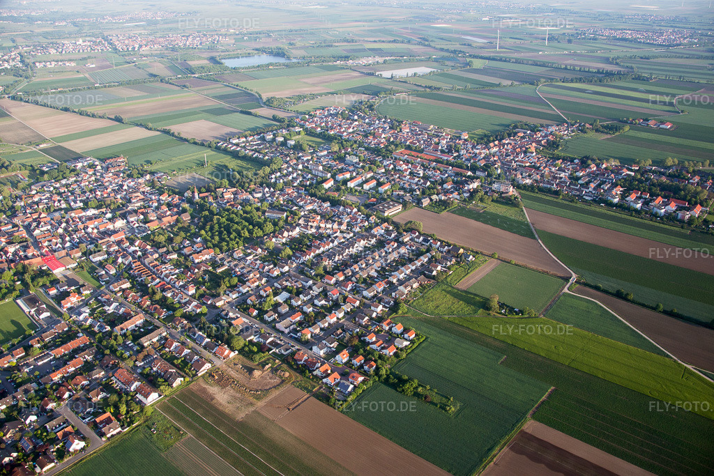 Luftbild: Flomersheim im Ortsteil Eppstein in Frankenthal im Bundesland Rheinland-Pfalz in Deutschland. Foto: IMG_088632.jpg vom 20.05.2016 durch Werner Riehm/FLY-FOTO.de