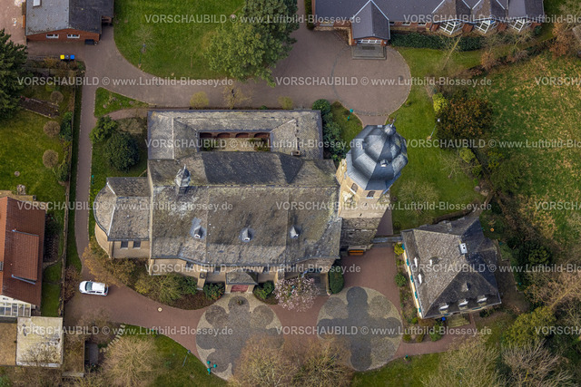 Duisburg240302510 | Luftbild, Sankt Hubertus Kirche und Pfarrheim, Rahm, Duisburg, Ruhrgebiet, Nordrhein-Westfalen, Deutschland, Duisburg-S