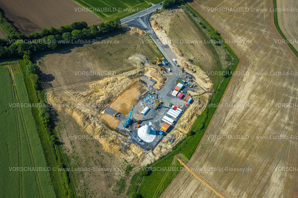 Witten240506805 | Luftbild, Bau eines Windrades an der Baroper Straße, Eichlinghofen, Dortmund, Ruhrgebiet, Nordrhein-Westfalen, Deutschland