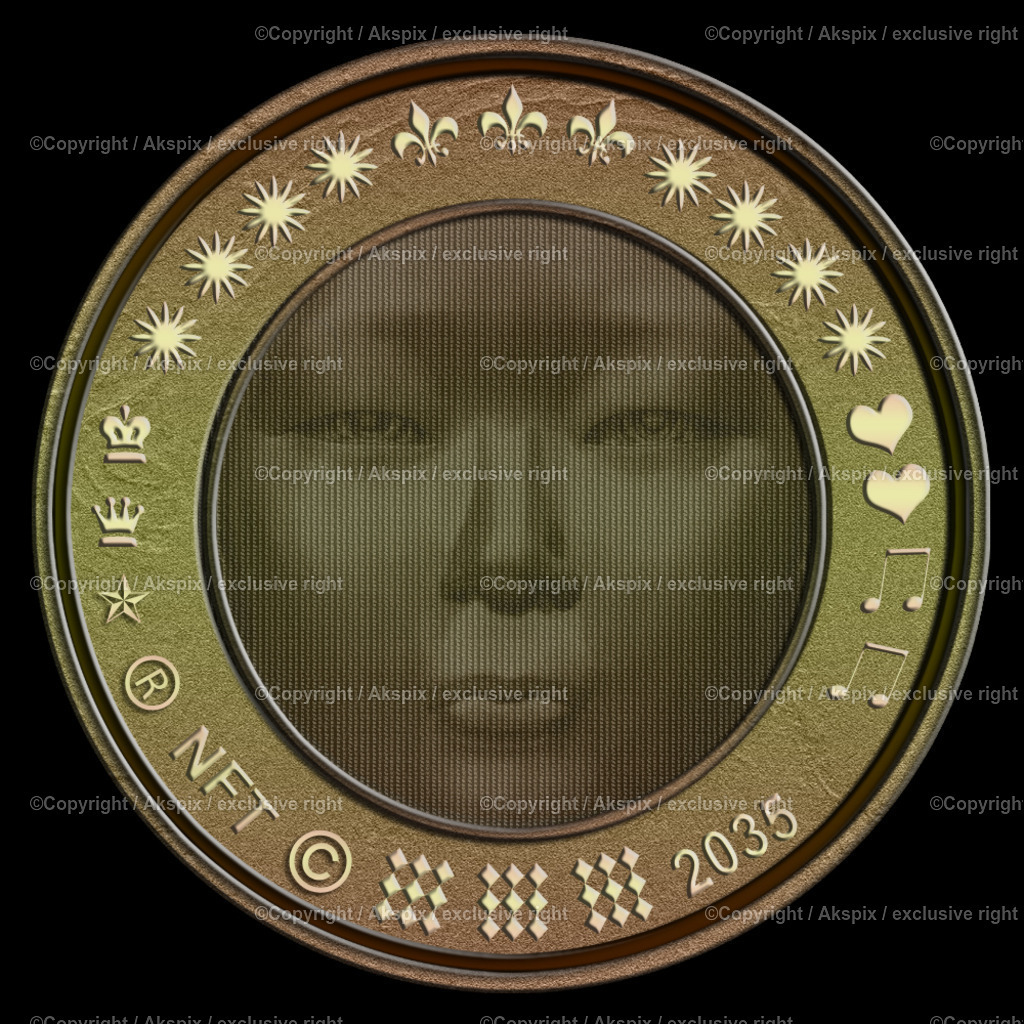 NFTs_Coin-Ostasiatin-Metal-2035 | Die Bildagentur Akspix ist eine Online-Bildagentur und bietet professionelles und kreatives Bildmaterial Royalty free und Rights Managed. Bildarchiv Akspix bietet eine große Auswahl an kreativen und klassischen Motiven.Frankfurt Fotograf, Fotoshooting