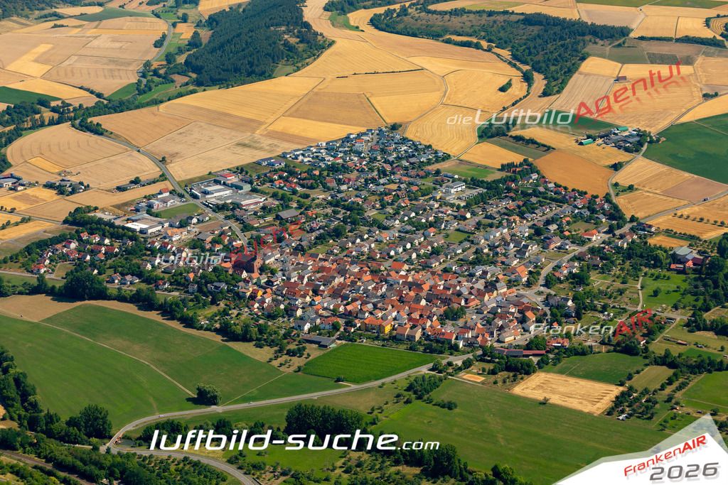 Das Luftbild zeigt :  Werbach - Die Luftaufnahme wurde 2023 vom UL-Flugzeug aus erstellt ( keine Drohne ) - Hochauflösende Luftaufnahme - Für grossformatige Ausdrucke geeignet. Die Geschenkidee !Mit Lizenz und Bildrechte bestellbar