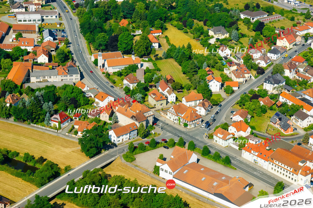 Die Luftaufnahme der Stadt Küps wurde vom UL-Flugzeug heraus erstellt ( keine Drohne )- hohe Auflösung für beste Qualität