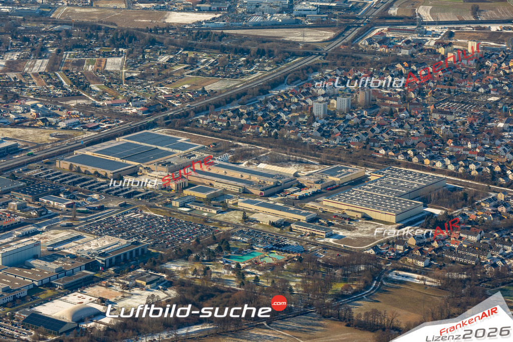 Das Luftbild der Stadt Hallstadt wurde 2019 vom Flugzeug heraus erstellt (keine Drohne) Aufnahmehöhe ca.400 Meter- hohe Auflösung- beste Druck-Qualität garantiert!