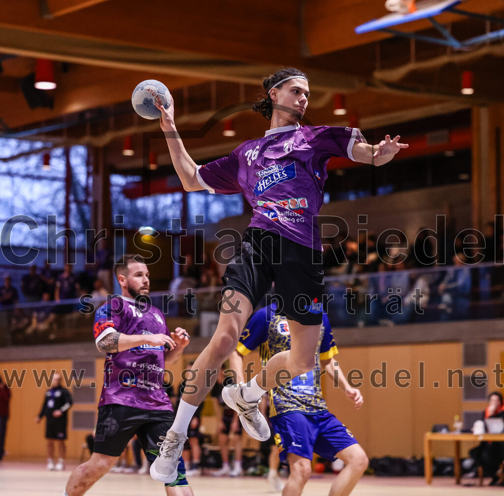 2024-12-14_025_SpVgg_Altenerding_gegen_MTV_Pfaffenhofen | Erding, Deutschland, 14.12.2024:Handball, Bezirksoberliga Männer 2024 / 2025, 10. Spieltag, SpVgg Altenerding gegen MTV Pfaffenhofen, Endergebnis: 32:30Luis Leitner (SpVgg Altenerding, #26)Foto: Christian Riedel / fotografie-riedel.net