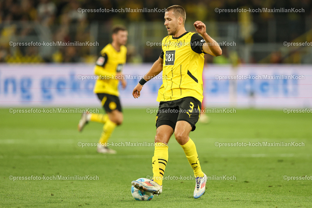 BVB13092402173 | 13.09.2024, 1. Fußball Bundesliga, Borussia Dortmund - 1. FC Heidenheim 1846, Signal Iduna Park, Saison 2024 2025: Waldemar Anton (BVB #3)DFB regulations prohibit any use of photographs as image sequences and or quasi-video.
