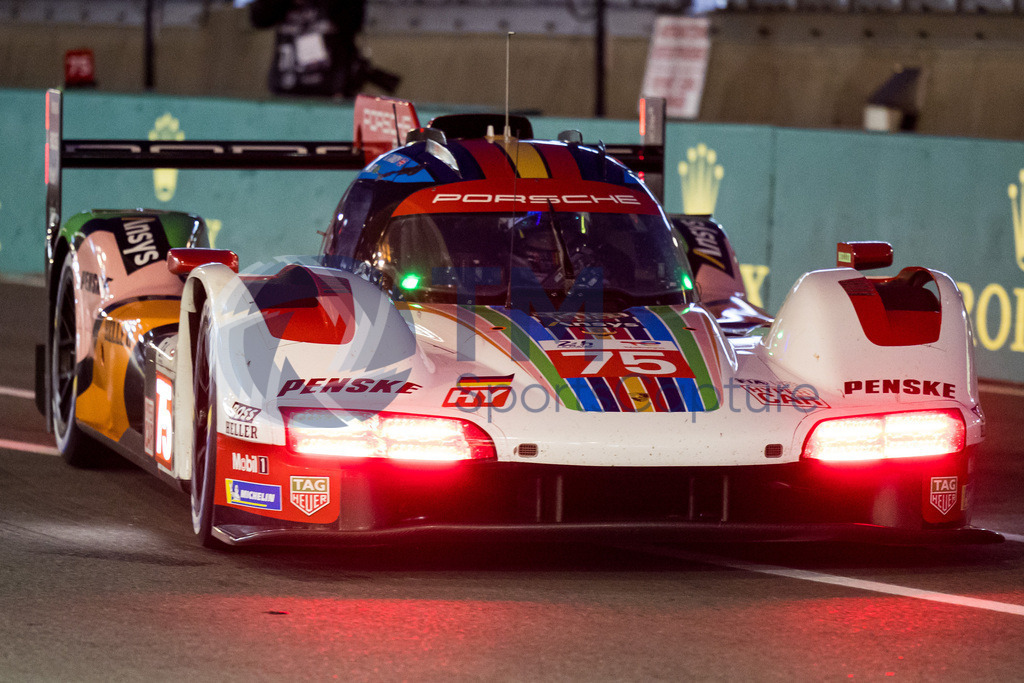 0D2A0362 | LE MANS,FRANCE,08.Jun.23 - MOTORSPORTS - WEC, FIA World Endurance Championships, 24 Hours of Le Mans, Circuit de la Sarthe, free practice 4. Image shows Felipe Nasr (BRA), Mathieu Jaminet (FRA) and Nicholas Tandy (GBR/Porsche Penske Motorsport). Photo: Trainproduction / Matthias Trinkl