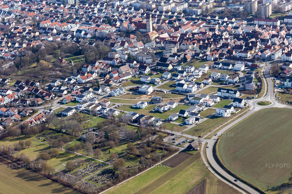 Luftbild: Silbergrundweg in Gärtringen im Bundesland Baden-Württemberg in Deutschland. Foto: IMG_125130.jpg vom 20.02.2021 durch Werner Riehm/FLY-FOTO.de