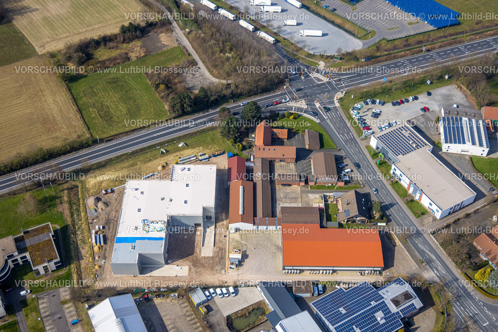Hamm240306863 | Luftbild, Baustelle mit Neubau an der Werler Straße Ecke Oberster Kamp, Stadtbezirk Rhynern, Hamm, Ruhrgebiet, Nordrhein-Westfalen, Deutschland