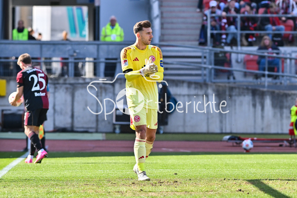 1. FC Nürnberg - Fortuna Düsseldorf | NUREMBERG, GERMANY - 07. MARCH:  im Bild Marcel Laurenz LOTKA (Fortuna Düsseldorf 1) / Einzelfoto / Freisteller während dem Match zwischen dem 1. FC Nürnberg und Fortuna Düsseldorf am 25. Spieltag der 2. Bundesliga im Max Morlock Stadion / DFL REGULATIONS PROHIBIT ANY USE OF PHOTOGRAPHS AS IMAGE SEQUENCES AND/OR QUASI-VIDEO
