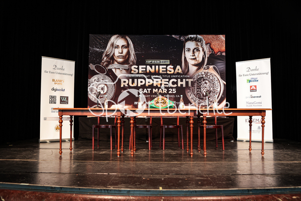 Seniesa Estrada - Tina Rupprecht/ Pressekonferenz | Das Kurhaus in Goeggingen ist Gastgeber fuer die offizielle Pressekonferenz von Tina Rupprecht