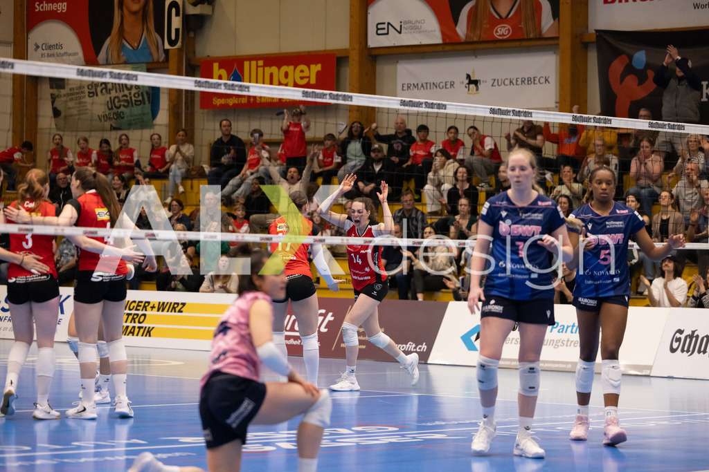 Volleyball I Frauen I Saison 2025-2026 I Volleyball NLA | Women I 1/2 Finals I  VC Kanti Schaffhausen - Sm'Aesch Pfeffingen I 18.03.2026 | 14 Josipa Marković (HR) (VC Kanti Schaffhausen) – Aussen - Realisiert mit Pictrs.com