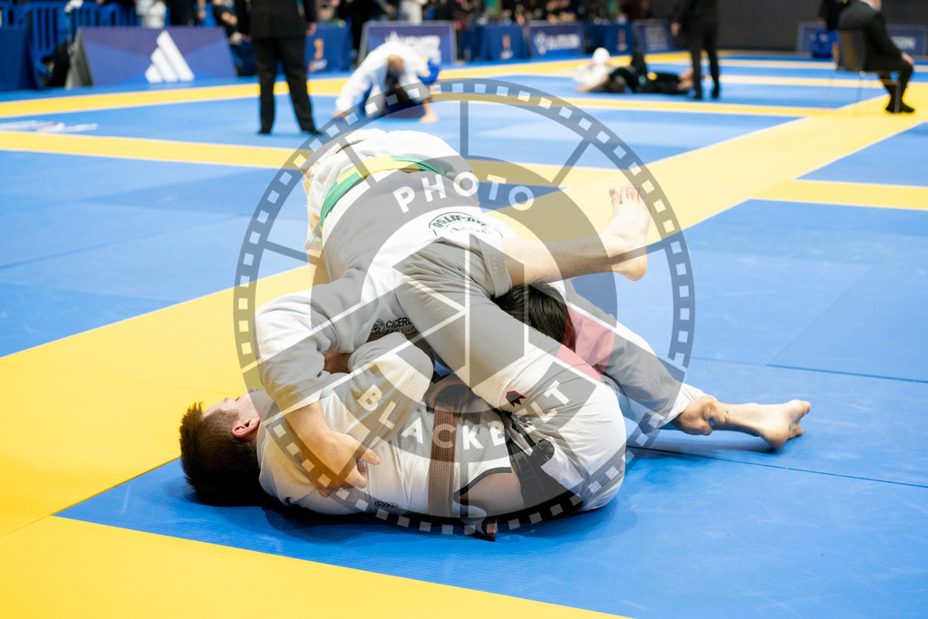 20240124PBB02380 | Fighters compete during the second day of the IBJJF European Championship in Paris, France, on January 24, 2024.