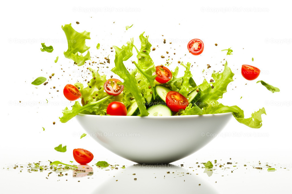 frischer Salat | Salat in weißer Schale