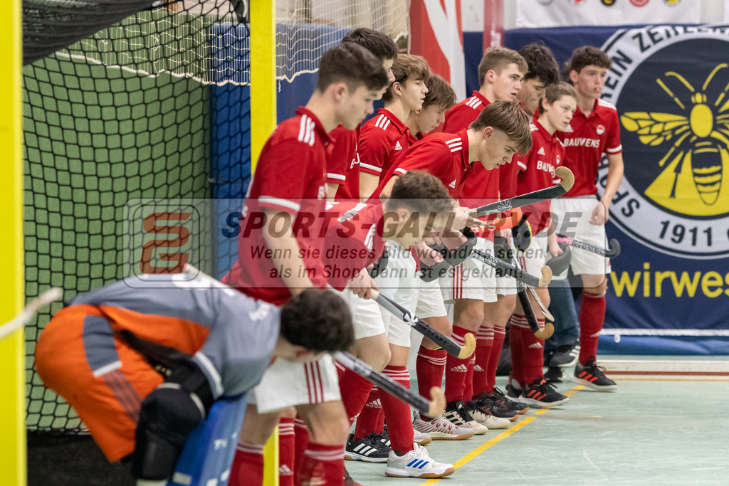 SFE_20230304_0001 | Deutsche Meisterschaft Männliche U16 Halle 2023 am 04.03.2023 in Köln (KTHC Stadion Rot-Weiss Köln Tennis and Hockey Club), Photo: Stephan Fehrmann 2022 (Sports-Gallery)
