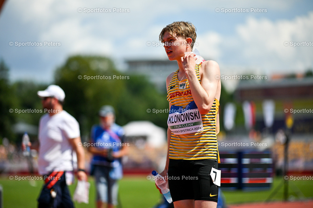 U18 EM - Tag 4_78 | European Athletics U18 Championships am 21.07.2024 in Banska Brystica; 3000m, Benjamin Klonowski. Foto: Kai Peters - Realisiert mit Pictrs.com