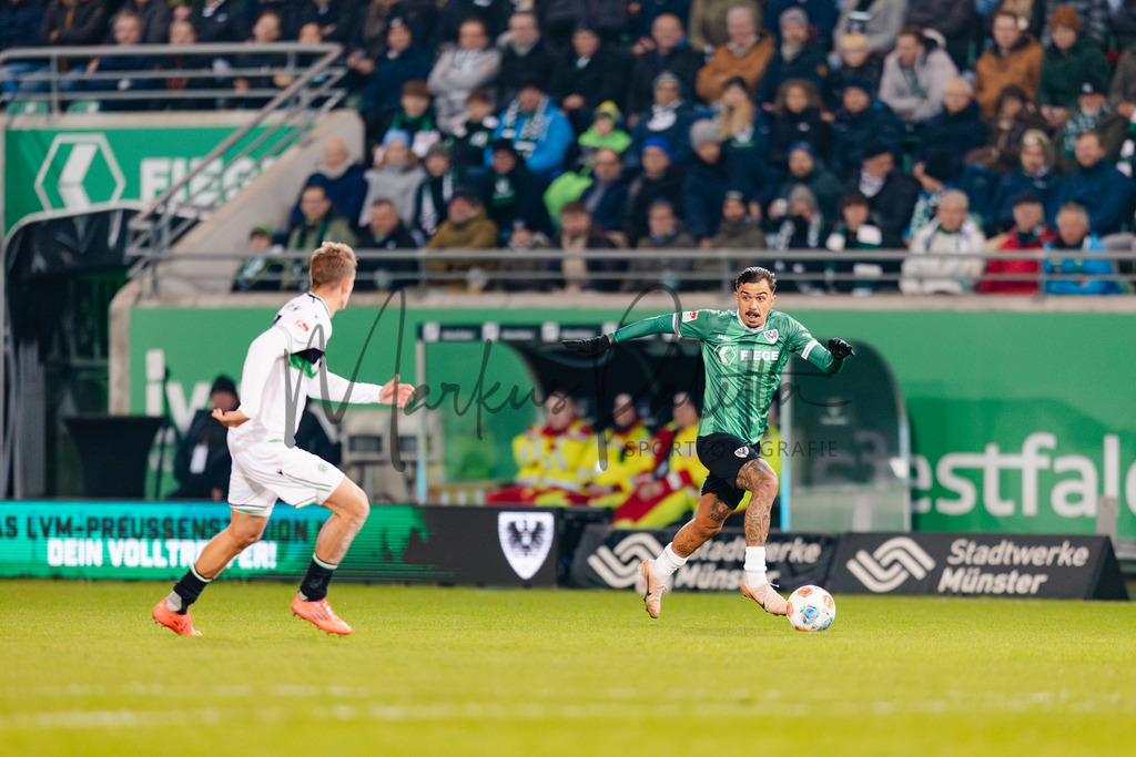 2. Bundesliga, Saison 2025/26, 15. Spieltag: SC Preußen Münster - Hannover 96 | Münster, 05.12.2025: 2. Bundesliga, 15. Spieltag, SC Preußen Münster gegen Hannover 96 im LVM-Preußenstadion in Münster. Foto: sportfotografie.ms | Markus Paletta - Realisiert mit Pictrs.com