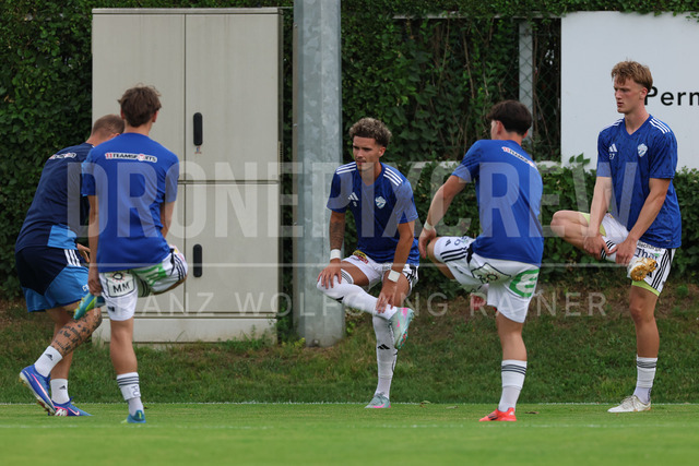 Friendly Match: SC Weiz vs TSV Hartberg in Weiz | Weiz, AUSTRIA, 01.JUL.26 - SOCCER - ADMIRAL Bundesliga, SC Weiz vs TSV Hartberg, test match. The image shows TSV Hartberg during warm up.