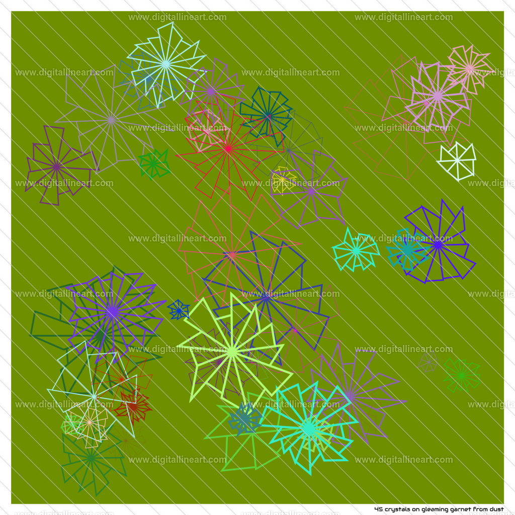 45-crystals-gleaming-garnet-from-dust | digitallineart - Realisiert mit Pictrs.com