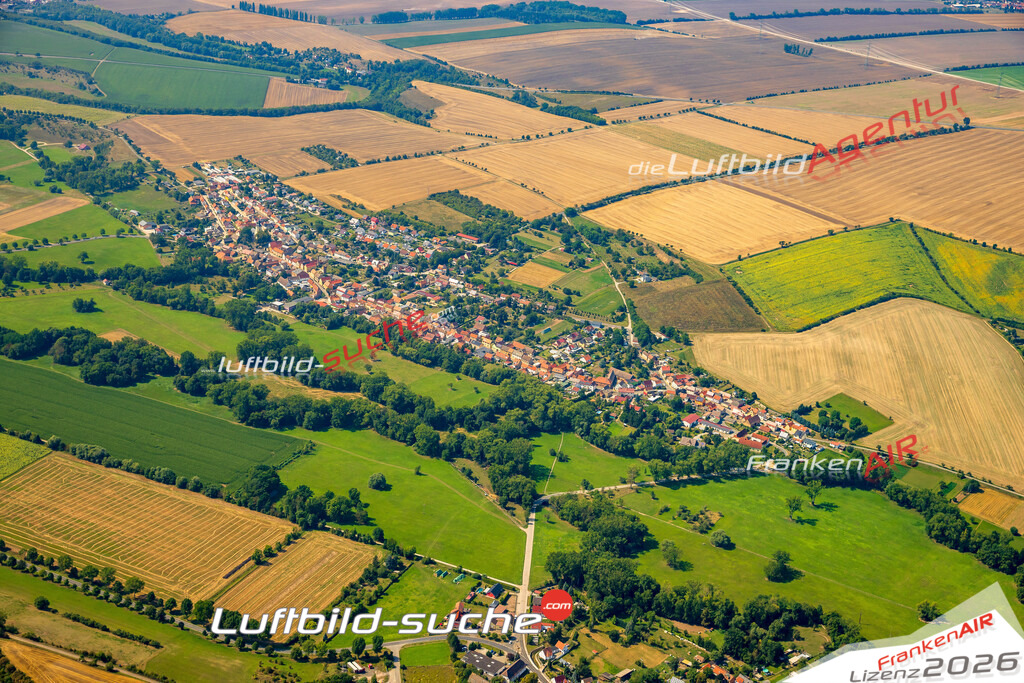 Luftaufnahme Wickerstedt Bad Sulza - Die Luftaufnahme wurde 2025 vom UL-Flugzeug heraus erstellt ( ohne Drohne ) - Hochauflösende Luftaufnahme - für professionelle Ausdrucke geeignet. Die Geschenkidee !Mit Lizenz und Bildrechte bestellbar