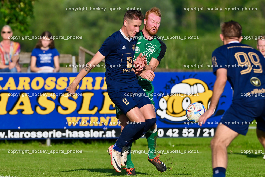 ATUS Velden vs. FC Lendorf | #8 Fabian Kopeinig ATUS Velden, #69 Christian Wernisch FC Lendorf, ATUS Velden vs. FC Lendorf, ATUS Velden vs. FC Lendorf am 07.06.2024 in St. Egyden (Sportplatz St. Egyden), Austria, (Photo by Bernd Stefan)