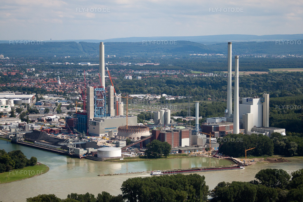 Luftbild: ENBW Neubau im Ortsteil Daxlanden in Karlsruhe im Bundesland Baden-Württemberg in Deutschland. Foto: IMG_31178.jpg vom 09.08.2010 durch Werner Riehm/FLY-FOTO.de