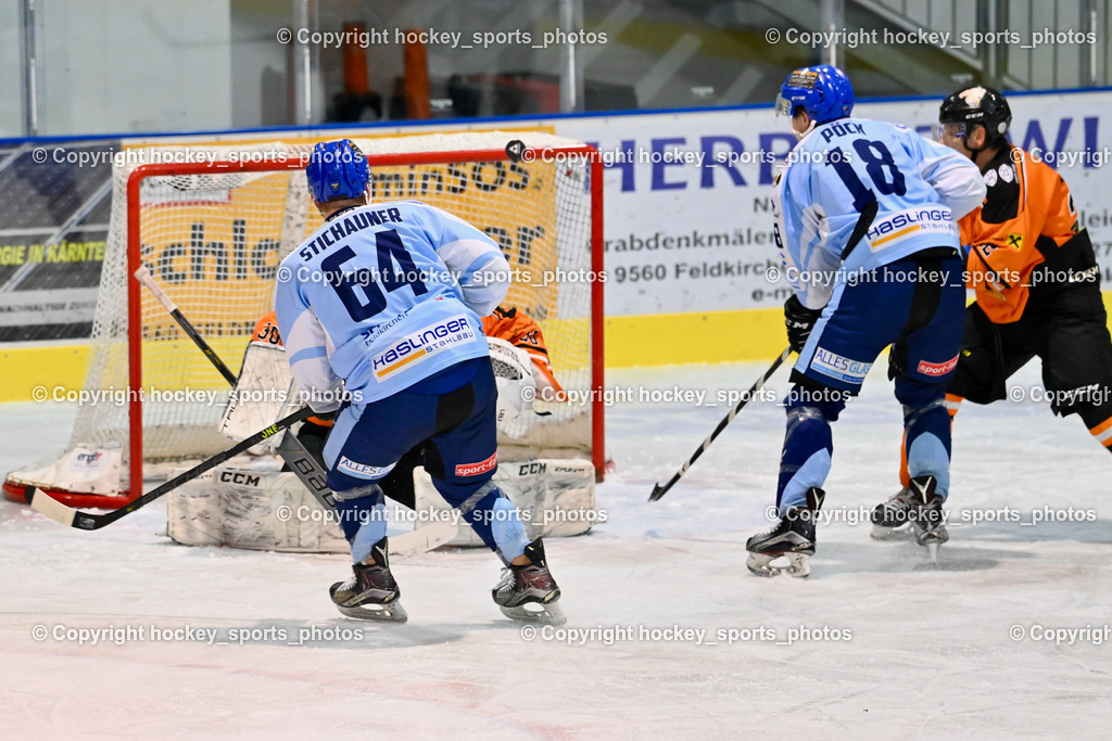 ESC Steindorf vs. USC Velden 4.1.2023 | #64 Stichauner Fabian, Tor ESC Steindorf, #18 Pöck Markus