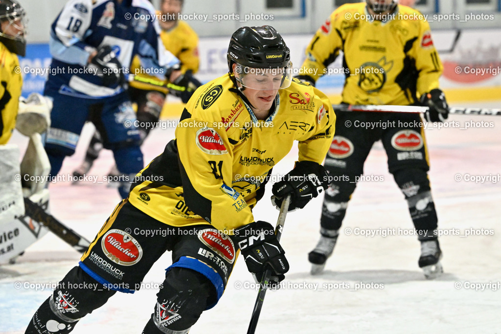 ESC Steindorf vs. EC Hornets Spittal 20.2.2024 | #81 Sivec Peter Paul EC Hornets Spittal, ESC Steindorf vs. EC Hornets Spittal 20.2.2024, ESC Steindorf vs. EC Hornets Spittal 20.2.2024 am 20.02.2024 in Steindorf (Ossiachersee Halle), Austria, (Photo by Bernd Stefan)