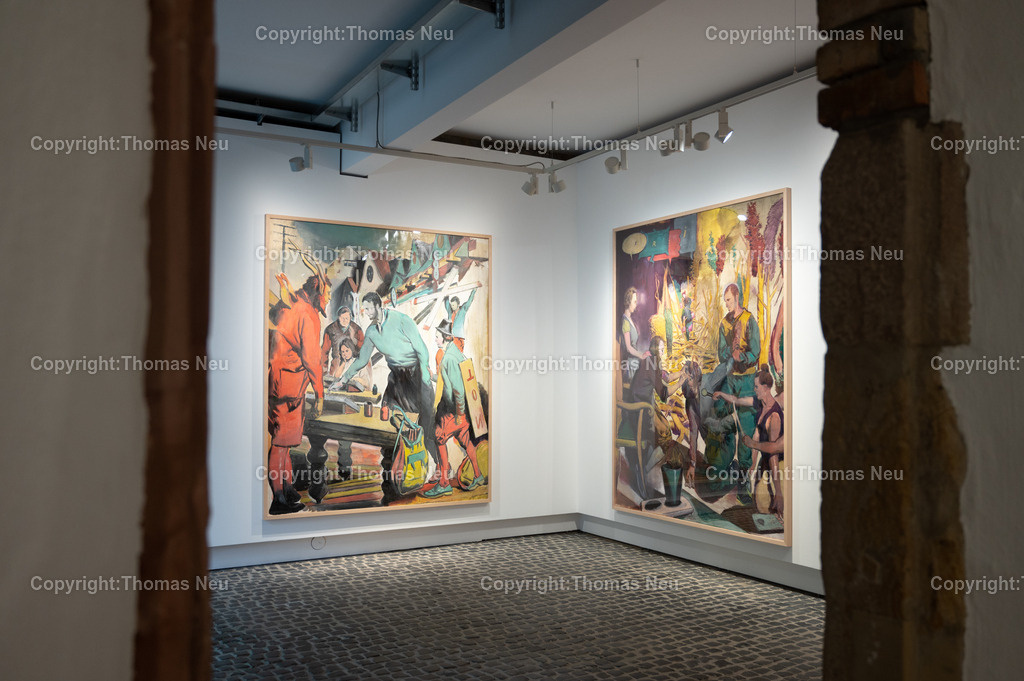 28_Neo_Rauch_Museum_Bensheim | 6.7.2024, bbe, Museum Bensheim, Ausstellung Neo Rauch "im Papiergrund", ,, Bild: Thomas Neu