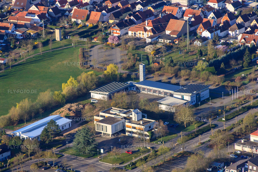 Luftbild: Feuerwehr Offenbach und Verbandsgemeinde Offenbach an der Queich in Offenbach an der Queich im Bundesland Rheinland-Pfalz in Deutschland. Foto: IMG_63308.jpg vom 20.03.2014 durch Werner Riehm/FLY-FOTO.deWWW.FEUERWEHROFFENBACH.DE
