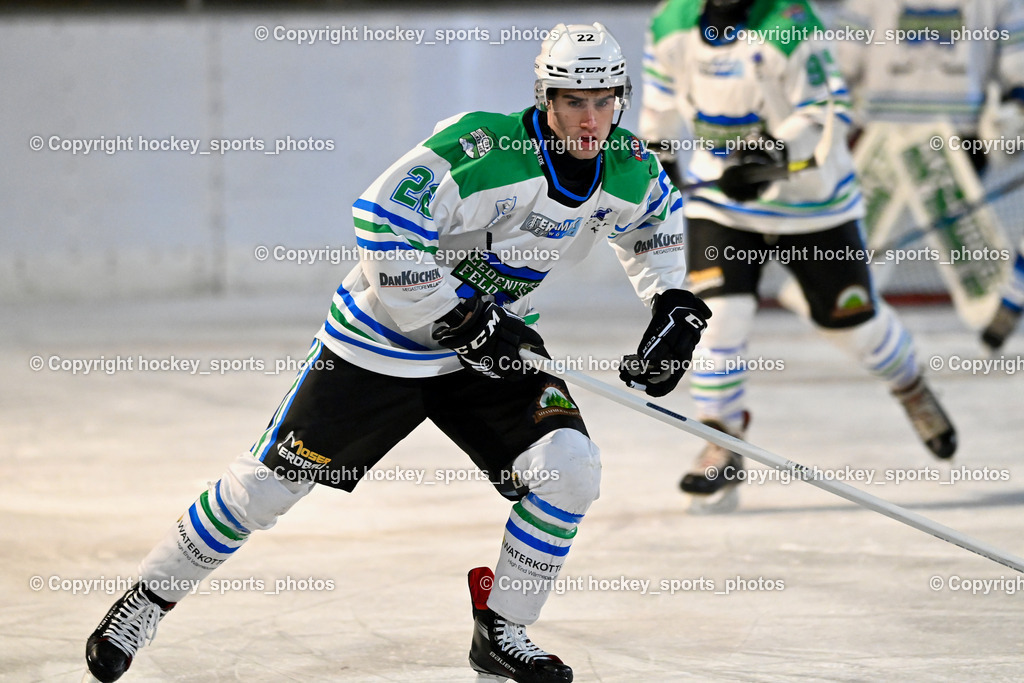 EC Tigers Paternion vs. EC Feld am See Ledenitzen | #22 Moser Tobias Feld am See Ledenitzen, EC Tigers Paternion vs. EC Feld am See Ledenitzen, EC Tigers Paternion vs. EC Feld am See Ledenitzen am 19.01.2025 in Villach (Eisplatz Paternion), Austria, (Photo by Bernd Stefan)